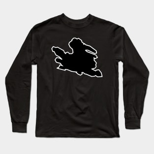 Mayne Island in Ebony Black - Simple Silhouette - Mayne Island Long Sleeve T-Shirt